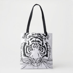 Bolso De Tela Tigre vivo: majestuoso ilustracion de vida salvaje
