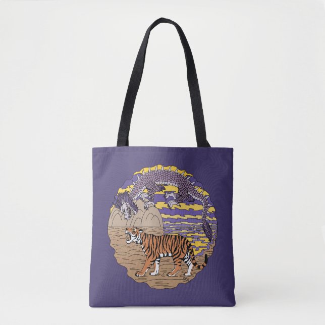Bolso De Tela Tigre y dragón (Anverso)
