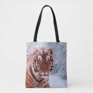 Bolso De Tela Tigre y nieve