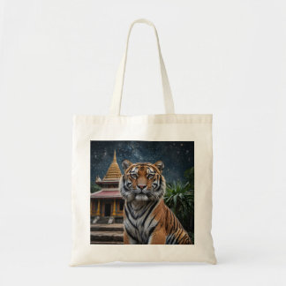 Bolso De Tela Tigre y templo