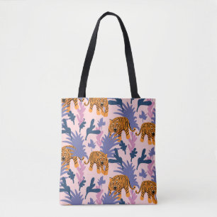 Bolso De Tela Tigres tropicales patrón de cosecha de selva