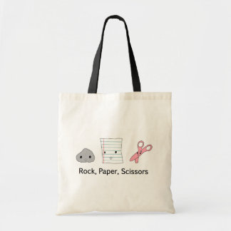 Bolso De Tela Tijeras de papel de la roca