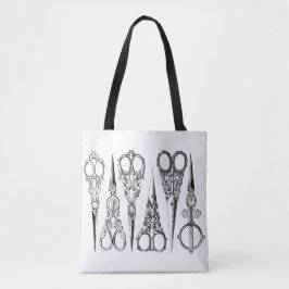 Bolso De Tela tijeras elegantes de peluquero victorianas