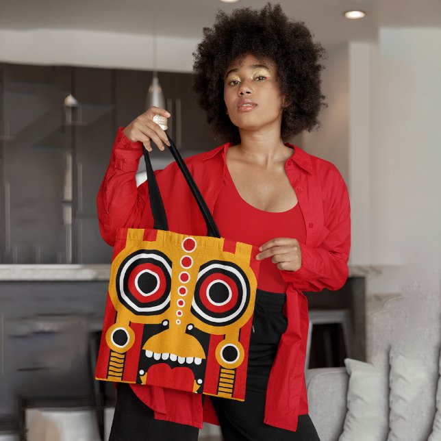 Bolso De Tela Tiki amarillo rojo (Subido por el creador)