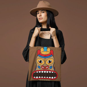 Bolso De Tela Tiki hawaiano
