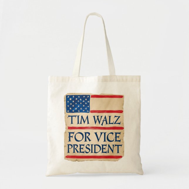 Bolso De Tela TIM WALZ para vicepresidente (Frente)