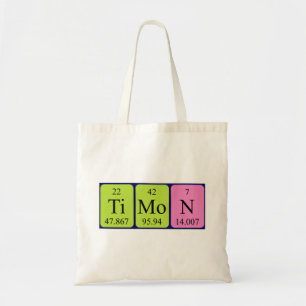 Bolso De Tela Timon periodic table name tote bag