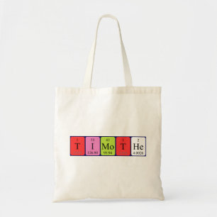 Bolso De Tela Timothe periódica nombre de tabla tote bag