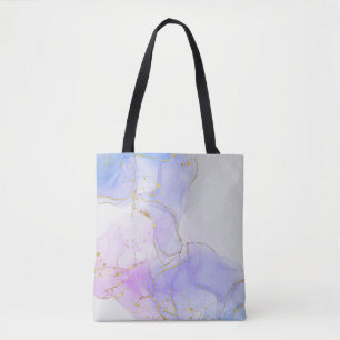 Bolso De Tela Tinta de alcohol rosa, púrpura y azul