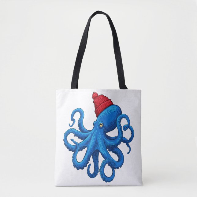 Bolso De Tela Tinta tu día: Playful Octopus Companions (Anverso)