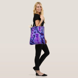 Bolso De Tela Tintes en morado y azul