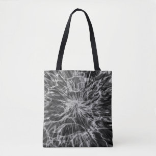 BOLSO DE TELA TINTURA ENLACE NEGRO BLANCO 