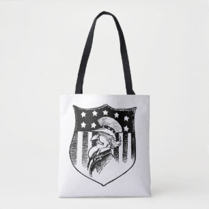 Bolso De Tela Tío Sam Patriótico Vintage y Bandera Americana