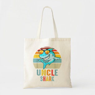 Bolso De Tela Tío Shark Shirt Shark, familia feliz Día de la Mad