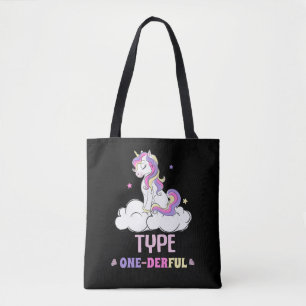Bolso De Tela Tipo 1 Diabetes Cuesta Unicornio Lover