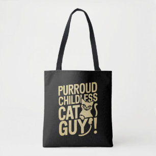 Bolso De Tela Tipo sin hijos con gato que vota por presidente