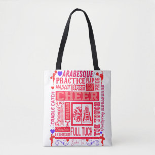 Bolso De Tela Tipografía animadora en rojo para chicas