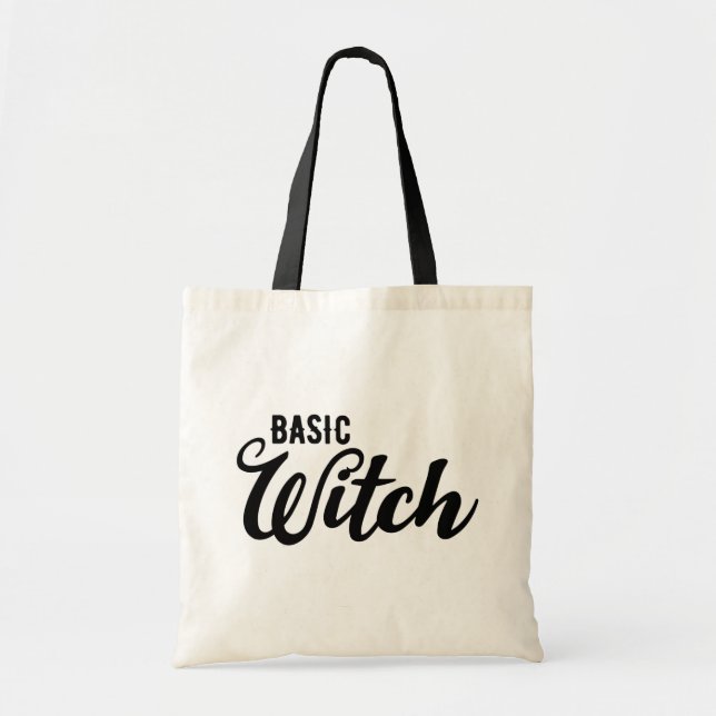 Bolso De Tela Tipografía básica de Halloween (Frente)