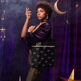 Bolso De Tela Tipografía de boo de Halloween