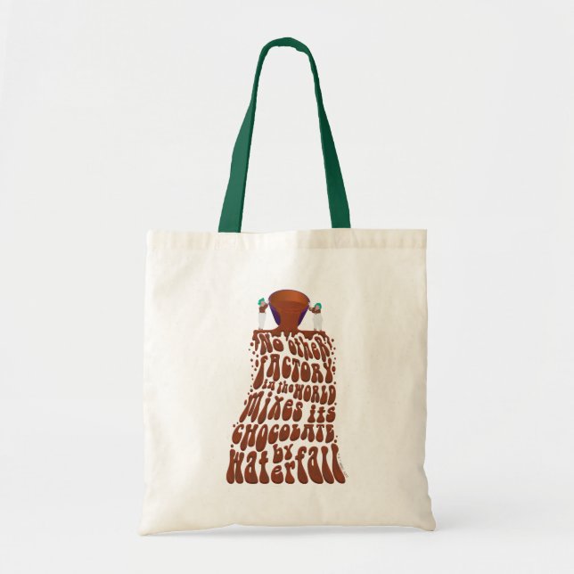 Bolso De Tela Tipografía de cataratas de chocolate Willy Wonka (Frente)
