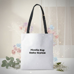 Bolso De Tela Tipografía de cita divertida en blanco y negro