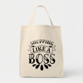 Bolso De Tela Tipografía de Compras Como Un Jefe