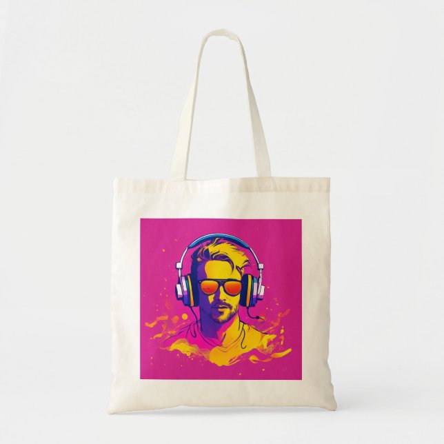Bolso De Tela Tipografía de DJ Vibes (Frente)