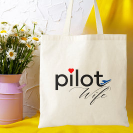 Bolso De Tela Tipografía de esposas piloto y avión simple, Minim