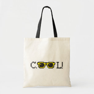 Bolso De Tela Tipografía de gafas de sol Cool Pixel – Retro Y2K