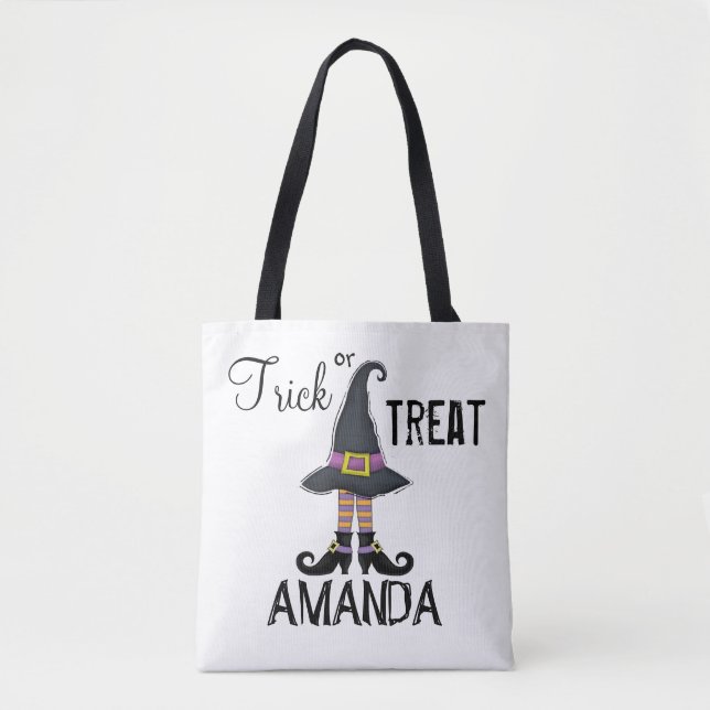 Bolso De Tela Tipografía de Halloween sensacional Personalizados (Anverso)