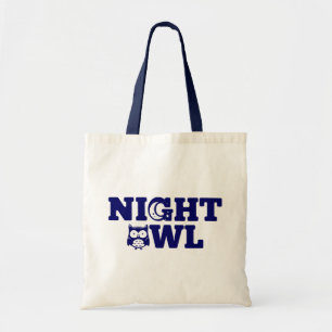 Bolso De Tela Tipografía de lechuza nocturna - Persona nocturna