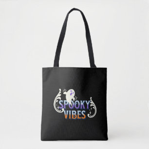 Bolso De Tela Tipografía de Letra de Vibraciones Espeluznantes d