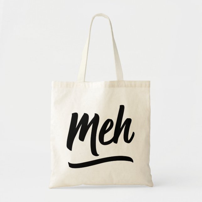 Bolso De Tela Tipografía de Meh (Frente)