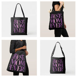 Bolso De Tela Tipografía de Moda Mejor Mamá del Mundo