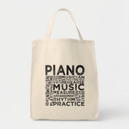 Bolso De Tela Tipografía de piano