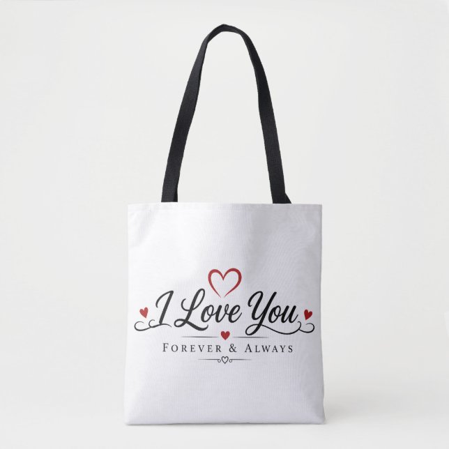 Bolso De Tela Tipografía de 'Te Amo' (Anverso)