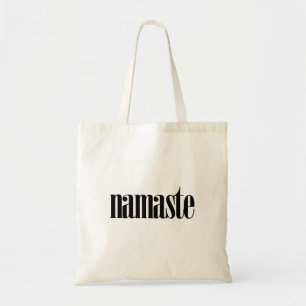 Bolso De Tela Tipografía de texto negro de Namaste