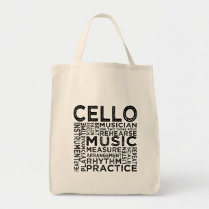 Bolso De Tela Tipografía del violoncelo