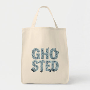 Bolso De Tela Tipografía Divertida de Fantasmas Translúcidos Fan