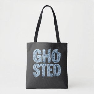 Bolso De Tela Tipografía Divertida de Fantasmas Traslúcidos Fant