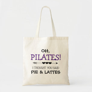 Bolso De Tela Tipografía divertida de Pilates