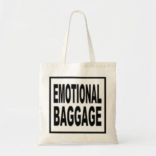 Bolso De Tela Tipografía divertida "EMOCIONAL BAGGAGE"