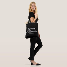Bolso De Tela Tipografía en negro y blanco Motivación moderna li