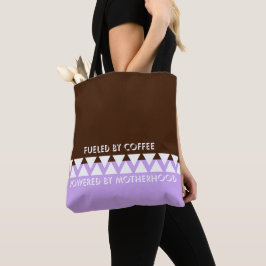 Bolso De Tela Tipografía femenina a rayas | Coffee Mom Cita