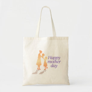 Bolso De Tela Tipografía floral feliz Día de la Madre -