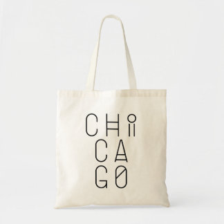 Bolso De Tela Tipografía geométrica moderna de Chicago