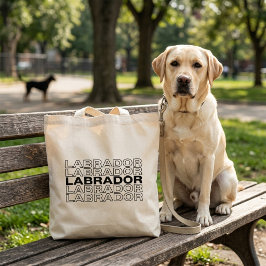Bolso De Tela Tipografía gráfica labrador moderna y audaz