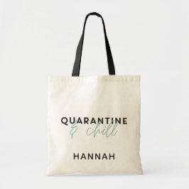 Bolso De Tela Tipografía moderna de cuarentena y frío