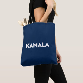 Bolso De Tela Tipografía moderna de Kamala azul marino minimalis