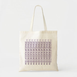 Bolso De Tela Tipografía Moderna Mensaje Secreto Personalizado A